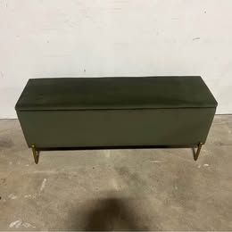 Home Accent, Decor, EntryWay, LivingRoom, Bedroom, Storage Bench, Upholstered, Sage Green, NEW✅